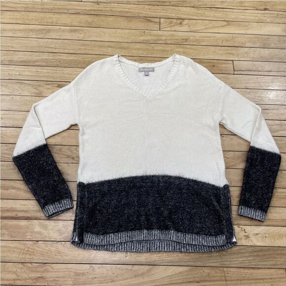 BANANA REPUBLIC Merino Wool Mohair V-neck Sweater Womens M Soft Stretch Boho - Picture 4 of 16